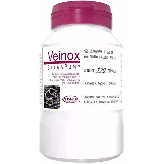 Veinox (120 Caps) Melhor Que Dilatex- Power Supplements Sabor Sem sabor Foto 1