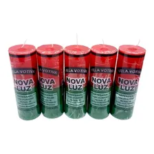 Vela 7 Dias Vermelha C/ Preta 250g - 5 Unidades Foto  mini 1