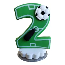 Vela Aniversário Em Biscuit Tema Futebol Foto mini 1