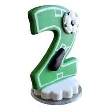 Vela Aniversário Em Biscuit Tema Futebol Foto mini 2