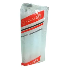 Vela De Cera Comum Grande Duradoura N4 Branca Caixa 192 Uni Foto mini 1