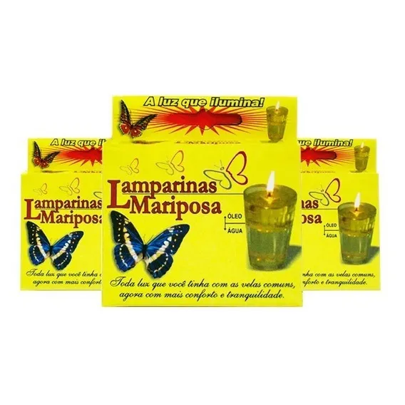 Vela Lamparina Flutuante Mariposa B贸ia Pavio 10p莽s Foto 1