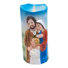 Vela Led Decoração Sagrada FamÃlia 17.5cm Luminária Resina Foto mini 1