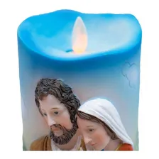 Vela Led Decoração Sagrada FamÃlia 17.5cm Luminária Resina Foto mini 3