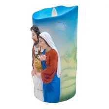 Vela Led Decoração Sagrada FamÃlia 17.5cm Luminária Resina Foto mini 2