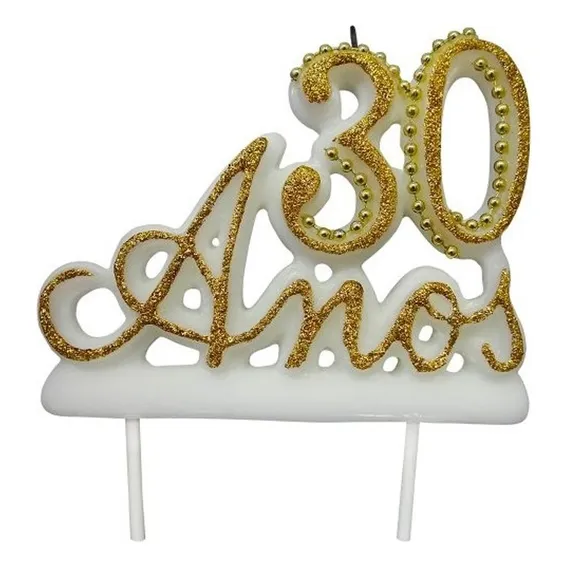 Vela P/ Festa Aniversário 30 Anos Bodas De Pérola Casamento Foto 1