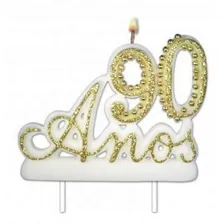 Vela P/festa Aniversário 90 Anos Bodas De Álamo Casamento Pr Foto mini 1