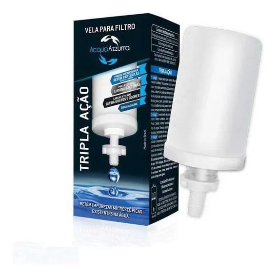 Vela Refil Tripla Ação Acqua Azzurra P Filtro De Água Barro Foto 1