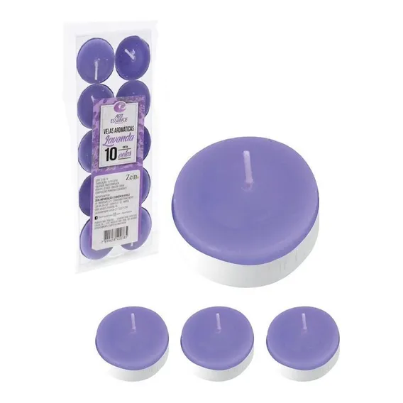 Velas Aromáticas Lavanda Rechaud 10 Unidades Recho Foto 1