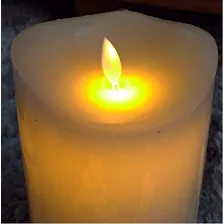Velas De Led Gigante Parafina Chama Viva - Altura 30 Cm Foto mini 3