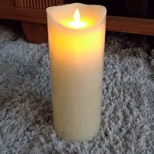Velas De Led Gigante Parafina Chama Viva - Altura 30 Cm Foto mini 2