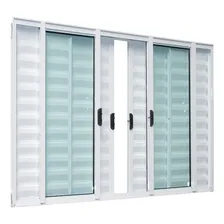 Veneziana AlumÃnio 6 Folhas Branco 120 X 120 Linha 18 Foto mini 1