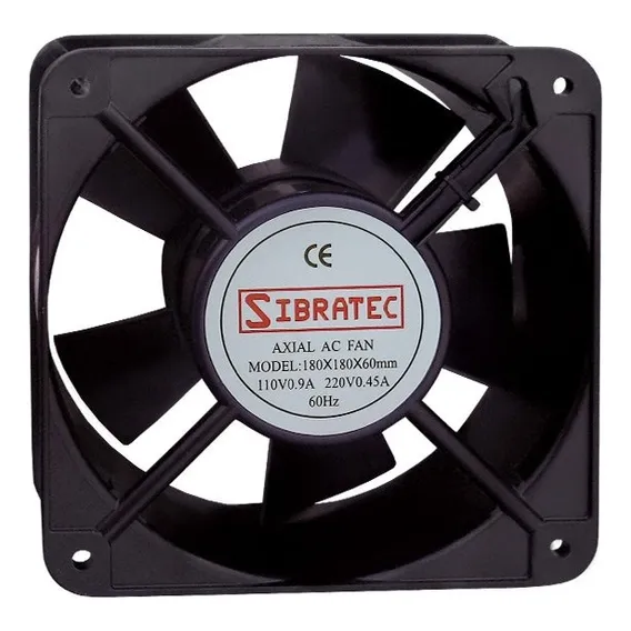 Ventilador Cooler Para Painel Bivolt 110/220vca 18x18x6cm Preto Foto 1