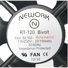 Ventilador Cooler Rt-120 Bivolt Rolamento 120x120 Ventoinha Led Preto Foto mini 4