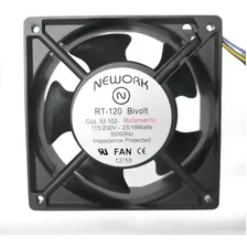Ventilador Cooler Rt-120 Bivolt Rolamento 120x120 Ventoinha Led Preto Foto mini 1