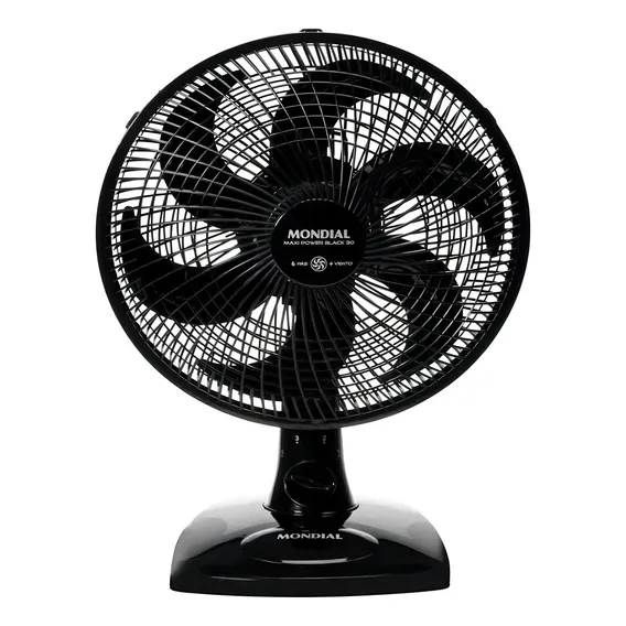 Ventilador De Mesa Mondial 30cm 6pas Preto Foto 1