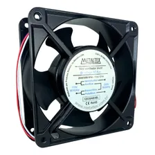 Ventilador De Painel 120x120x38mm 127/220V 12038abhbl Estrutura Preto Pás Preto Diâmetro 3.048 M Frequência 50/60hz Material Das Pás Plástico Quantidade De Pás 5 127/220v Foto  mini 1
