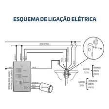 Ventilador De Teto Citrino Tron Preto 3 Pás Mogno 127v Foto mini 4