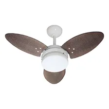 Ventilador De Teto Ventura Branco Pás Tabaco 127v 110V Foto  mini 1