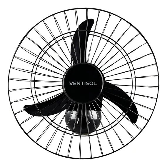 Ventilador Osc Parede 50cm Preto Grade Aco Bivolt Ventisol 127V/220V Foto 1