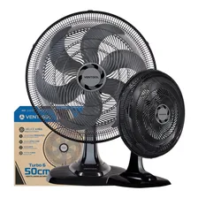 Ventilador Oscilante De Mesa Ventisol Turbo 6 Pás 50cm Preto 127v Foto  mini 1