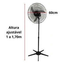 Ventilador Oscilante Pedestal Preto 60cm 127v Tron Foto mini 3
