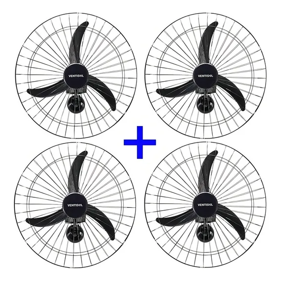 Ventilador Parede Industrial Oscilante 60cm Kit 04 Ventisol Foto 1