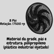 Ventilador Parede Oscilante 60cm Power Silence 110v Dômina Foto mini  3