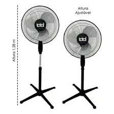 Ventilador Pedestal Coluna 3velocidades Preto 220v Totalhome Foto mini  3