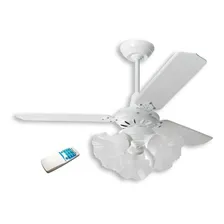 Ventilador Teto 3 Tulipas Branco Lorensid Controle Remoto 127v Foto mini 1