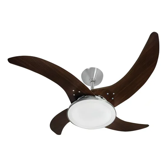 Ventilador Teto Tron Mareiro Led 4 PĂĄs 127v Marrom/alumĂnio Foto 1