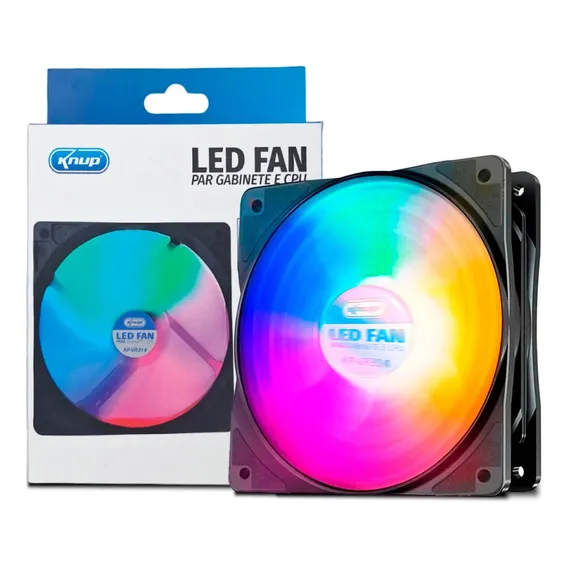 Ventoinha Cooler 120mm Rgb Para Gabinete Computador Gamer Foto 1