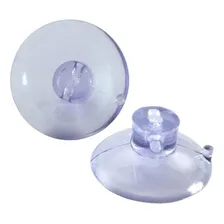 Ventosa 40mm 4cm Silicone Vidro AcrÃlico Pvc C/gancho 50un Foto mini 1