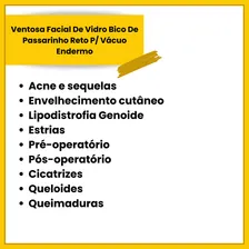 Ventosa Facial De Vidro Bico De Passarinho Reto P/ Vácuo End Foto mini  3