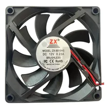 Ventuinha Micro Ventilador 80x80x15mm Cooler 12v Com Fio Foto mini 3