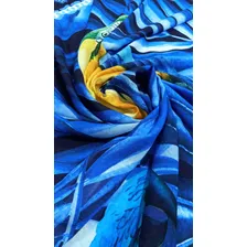 Verão Cangas Araras Preto Ou Azul 1,40 X 1,40 Lindas Tamanho 1,40x1,40 Foto mini  2