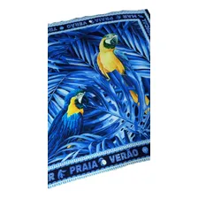 Verão Cangas Araras Preto Ou Azul 1,40 X 1,40 Lindas Tamanho 1,40x1,40 Foto  mini 1