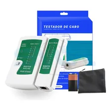 Verificador Cabo De Rede Rj45 Cat5e Cat5 Testador + Bateria Foto mini  2