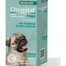 VermÃfugo Chemital Puppy Para Cachorro Frasco Com 20 Foto mini 1