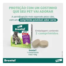 Vermífugo Drontal Plus Carne - Cães10kg - 2 Comp Foto mini 4