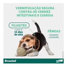 Vermífugo Drontal Plus Sabor Carne Cães 35kg 2 Comprimidos Foto mini  3