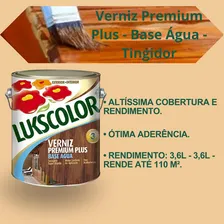 Verniz Madeira Base Água Mogno Brilhante 3,6l Lukscolor Foto mini  3