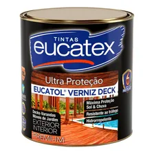 Verniz Madeira Deck Ultra Proteção Premium Eucatex 900ml Cor Natural Foto  mini 1