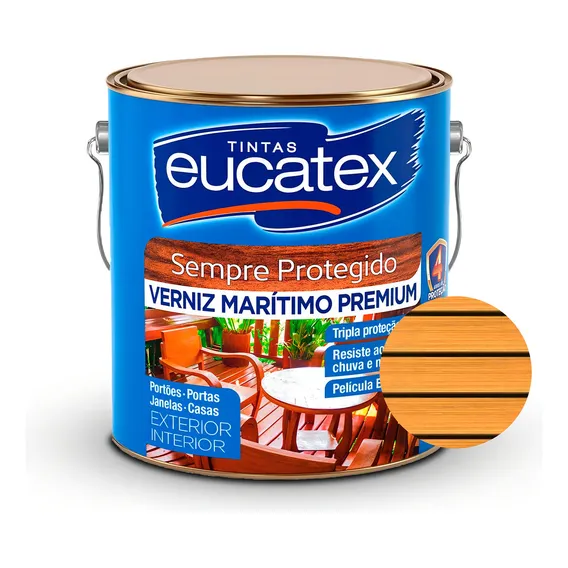 Verniz Madeira MarÃtimo Brilhante 3,6l - Eucatex Foto 1