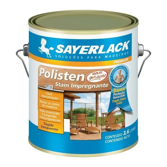 Verniz Polisten Stain Premium Mogno 3,6l Sayerlack Foto 1