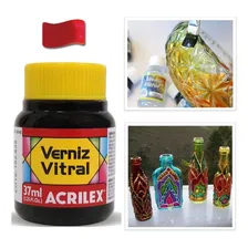 Verniz vitral 507 acrilex 37ml acabamentos cor 507 vermelho fogo Foto mini 2