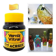 Verniz Vitral Amarelo Cádmio - 536 - Acrilex - 37ml Cor 536 Amarelo Cádimo Foto  mini 1