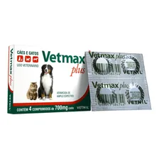 Vetmax Plus Vermifugo 4 Comprimidos 700mg - Vetnil Foto mini 3