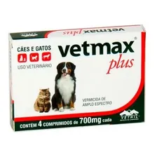 Vetmax Plus Vermifugo 4 Comprimidos 700mg - Vetnil Foto mini 2