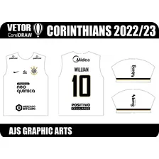 Vetor Template Camisa 1 Corinthians 2022 2023 Corel Cdr Foto mini 1